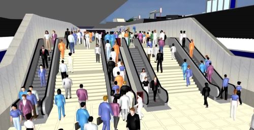 PTV Viswalk simulation of airport