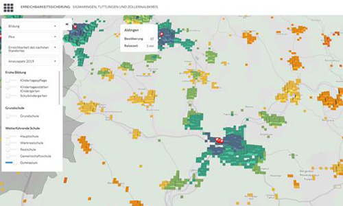 visualisation des données application web PTV Visum