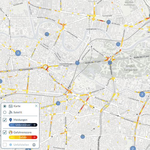 Ausschnitt Gefahrenscore Berlin