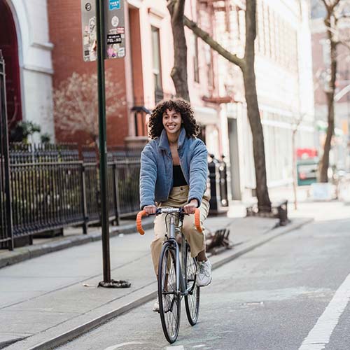 woman cycling