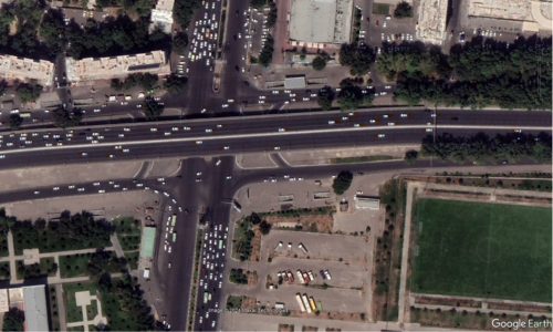 Chilanzar Junction. Tashkent google Earth