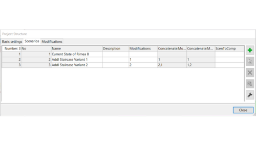 Assigning Modification 2 to a Scenario automatically adds Modification 1 since Modification 2 depends on Modification 1.