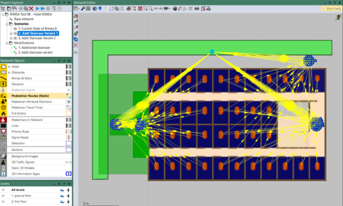 Modified routes to assign chambers to staircases.