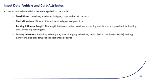 Mode specific dwell and parking influence length in airport curbside simulation