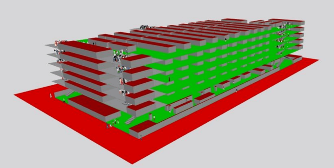3D PTV Viswalk evacuation model