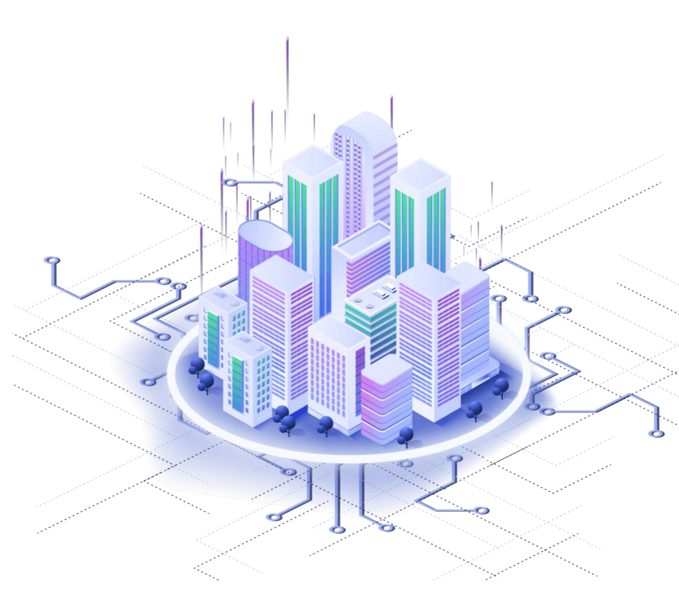 Public transport planning workflow illustration of a digital city