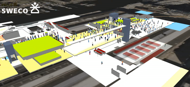 Event venue simulation model of Drift Museum in PTV Viswalk
