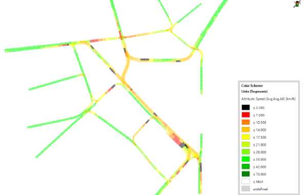 Traffic light synchronization results for the Piazza Cordusio scenario