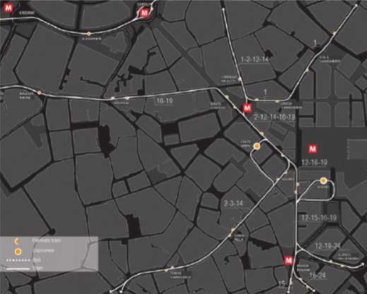 Traffic light synchronization context for tram routes in Piazza Cordusio