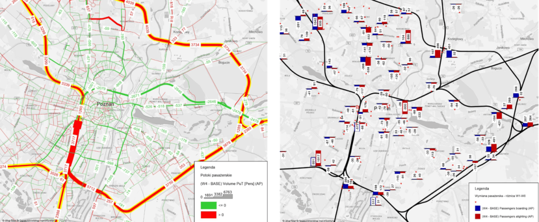 Comparison of network-wide passenger demand and station activity between orbital rail service scenarios