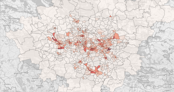 Modeled freight energy use across GZM Traffic Analysis Zones