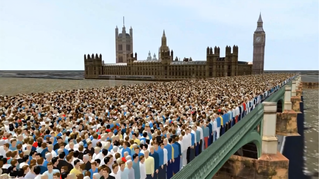 People on Tower Bridge
